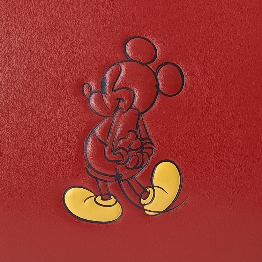 Ltd Ed DISNEY X COACH Mickey Mouse Dark Red Leather Tote Tag Shoulder Bag - Picture 4 of 16